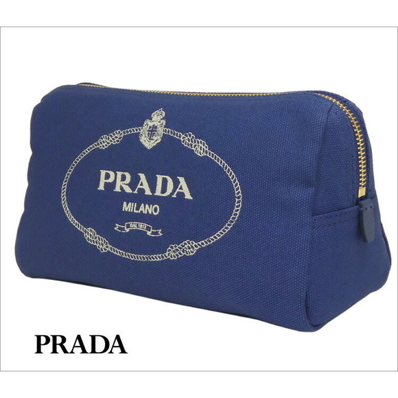 Prada Off-White Pouch Blue - Picture 1 of 6